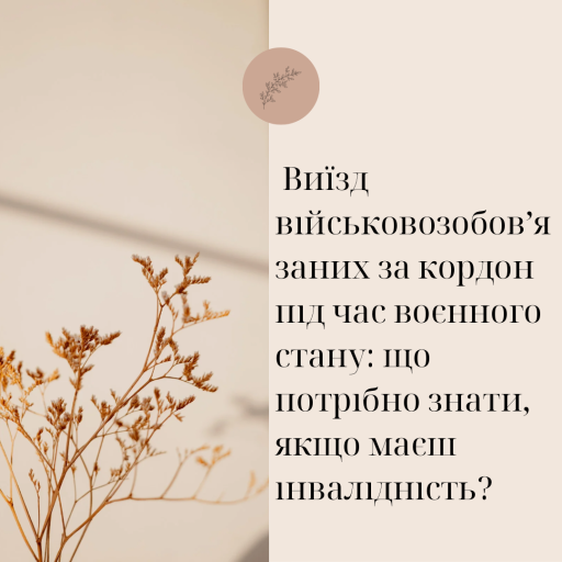 Виїзд військовозобов’язаних за кордон під час воєнного стану: що потрібно знати, якщо маєш інвалідність?